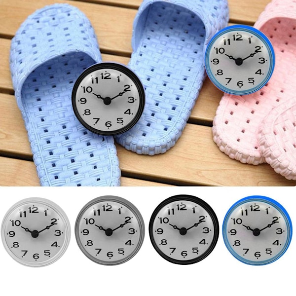 Dusch Badrum Bad Kök Silikon Väggklocka m/ Sugpropp grey One-size