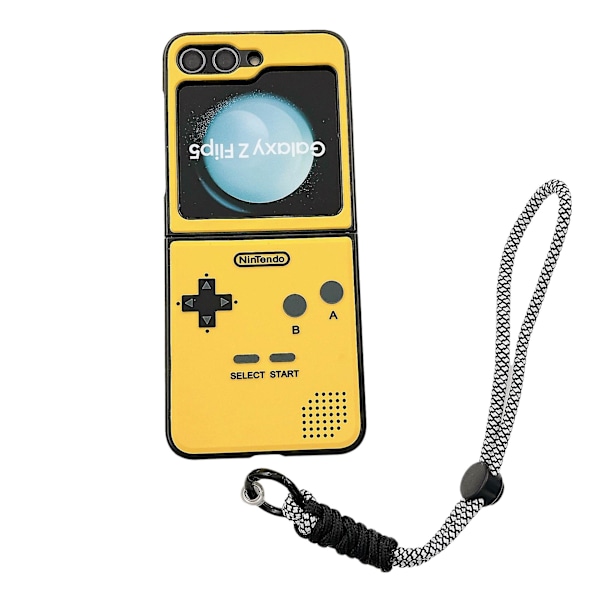 Retro Game Boy Skal Söt Design för Samsung Galaxy Z Flip 6 Nostalgiskt Speltelefon Skal