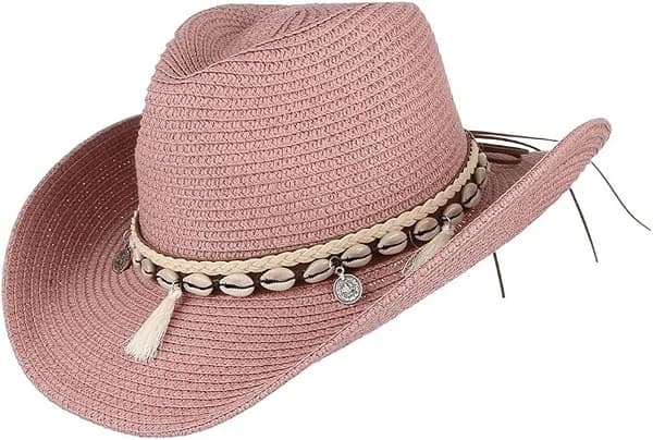 Cowboyhat, stråhat, solhat til kvinder, sommerstrandhat, westernhat, panamahat