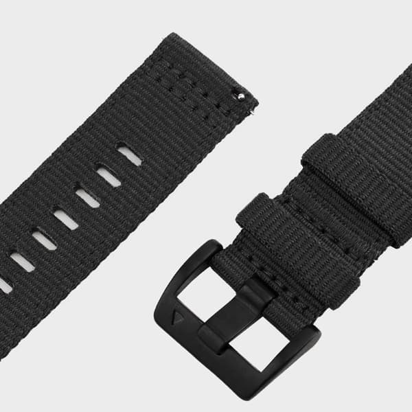 Nylon urrem til Garmin Forerunner 255/265/245 Smartwatch Sort M Sort Black M