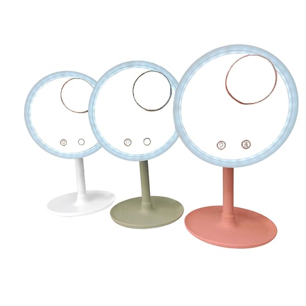 Makeupspejl med LED-lys og ventilator Vit white