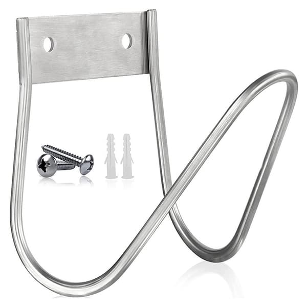 Metallinen puutarhaletkun pidike, hopea Silver one size