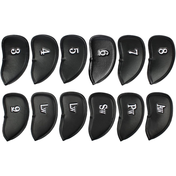 12x Golfklubbskydd i Syntetiskt Läder MT/PU B