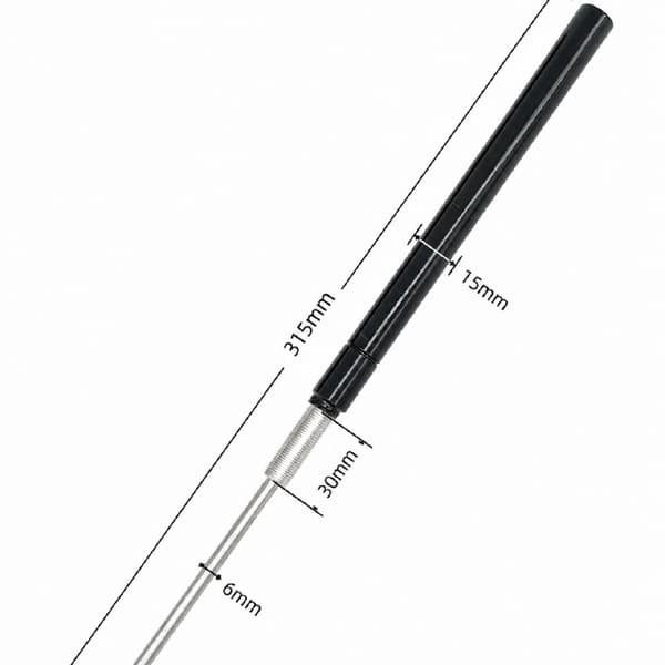 Erstatningsdel for sylinder til drivhusvinduåpner, med automatisk åpningsenhet med temperatursensor og sollyssensor.