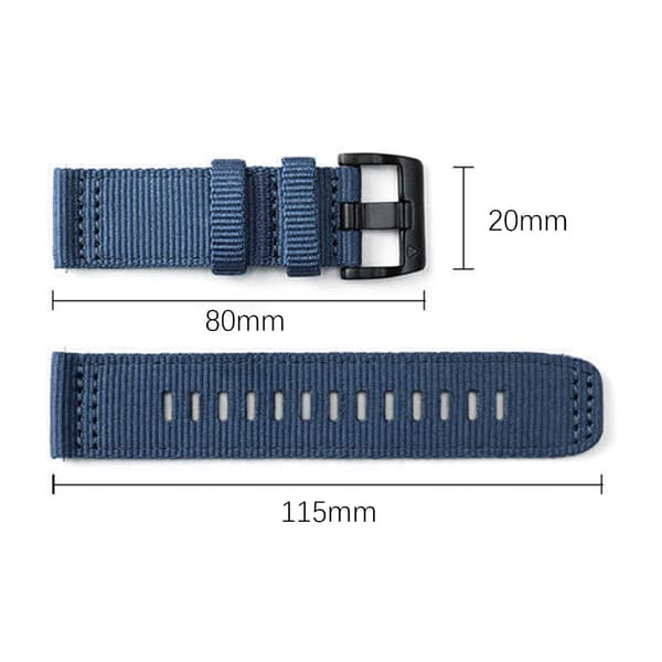 Nylon urrem til Garmin Forerunner 255/265/245 Smartwatch Blå M Blå Blue M