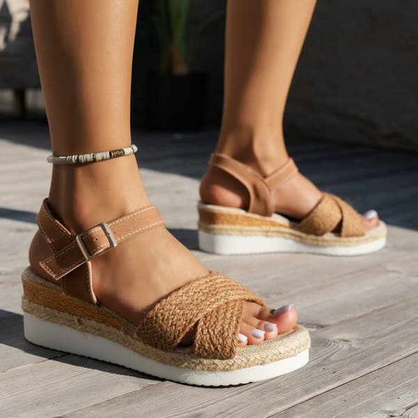 Casual damesko med kilehæl, sommersko, sorte black 38