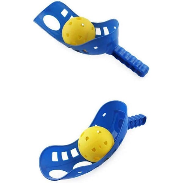 Scoop Ball-spel, 2 set Scoop Ball Lättviktigt Kast- och Fångstset, Launcher Scoop Ball-spel för Barn Utomhussporter Strand