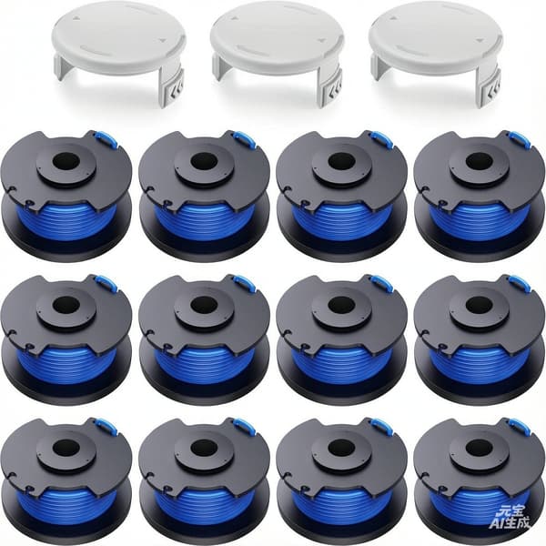 12-pack med trådspolar med 3 lock för Ryobi grästrimmer MultiColor MultiColor 364