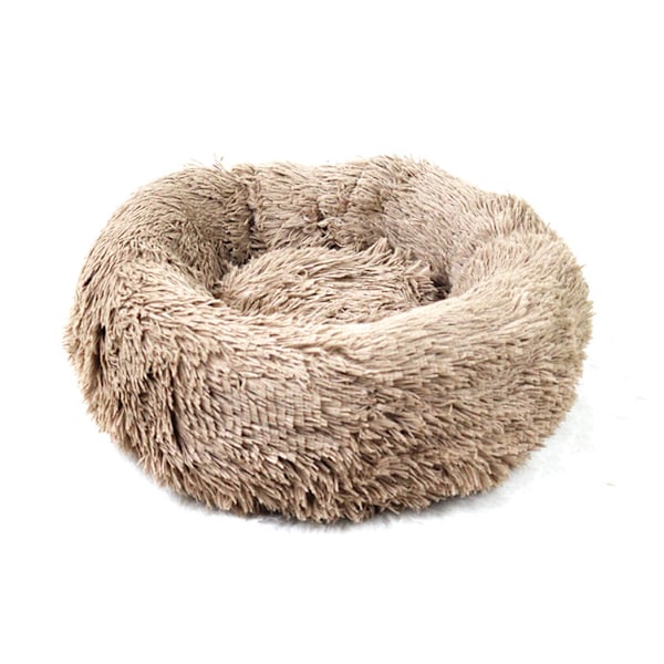 Queta Kattsäng, Vacker Djurbädd, Liten Hundbädd Djurbädd Plysch Mjuk Rund Kattsäng (50cm) Khaki Khaki Diameter 50 cm