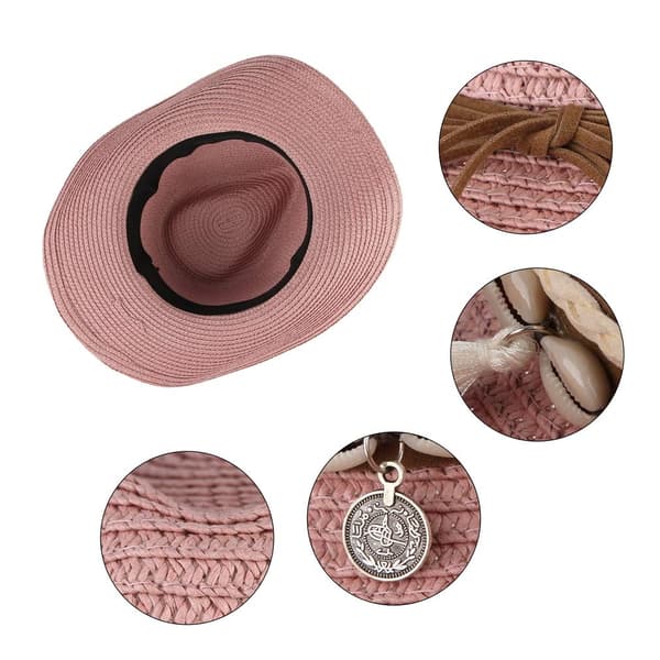 Cowboyhat, stråhat, solhat til kvinder, sommerstrandhat, westernhat, panamahat