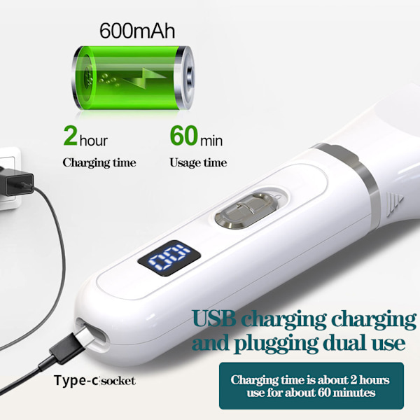 4-i-1 Professionell Hundtrimmeruppsättning med LCD-Skärm White