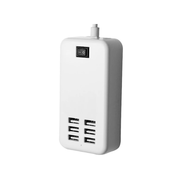 Driven USB-hubb, aluminium, 6 portar, USB-ström med extern strömförsörjning