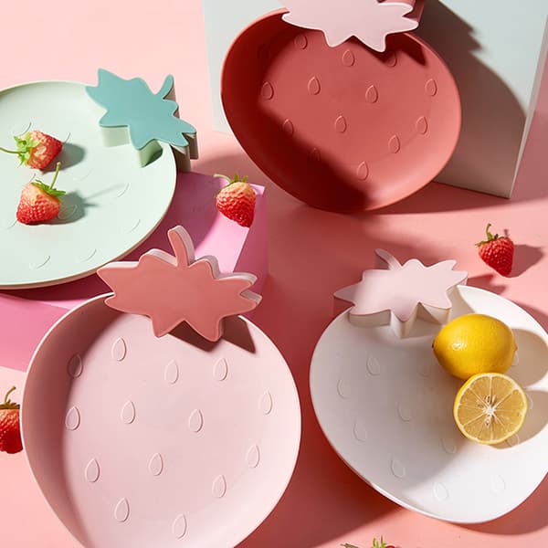 Søde Kawaii Jordbærbakker Snackfade til Slik