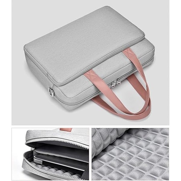 Laptopväska 15,6 16,1 tum, Laptopfodral med axelrem Datorväska Skydd Rosa