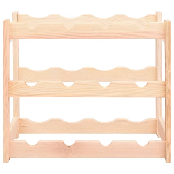 Viiniteline 12 pullolle, mänty Beige beige