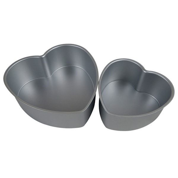 2 hjerteformede bakeformer for sterk og holdbar baking
