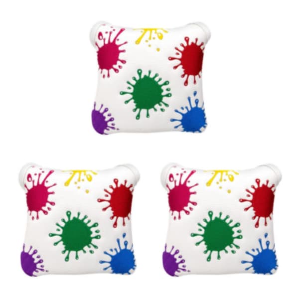1/2/3/5 Golf Mallet Putter Hode Deksel For Golfkølle Hvit putterdeksel White putter cover 3Set
