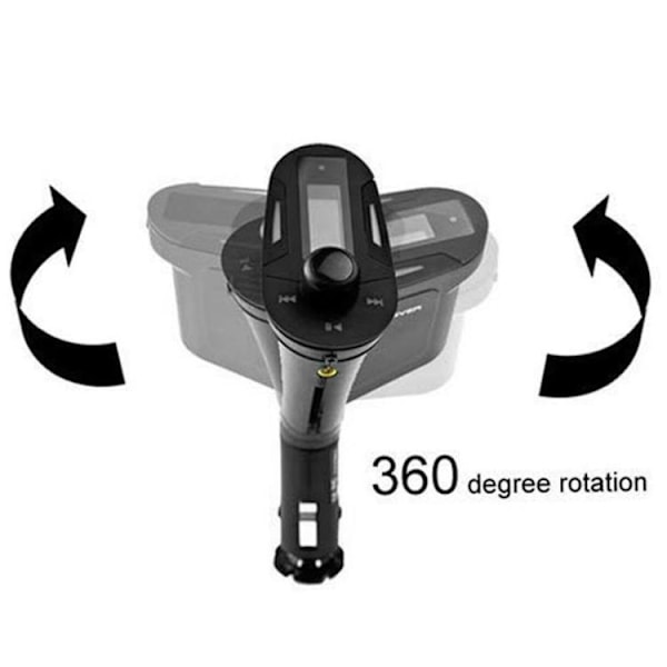 FM-sändare / MP3 med USB & Svarsfunktion - SD-kort - För Bil Black Svart