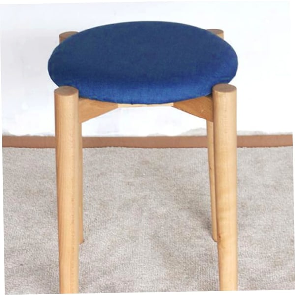 Rund stolsdyna, 33 cm memory foam sittdyna och sittkudde, halkfri mjuk rund pallkudde, stolsdyna, blå