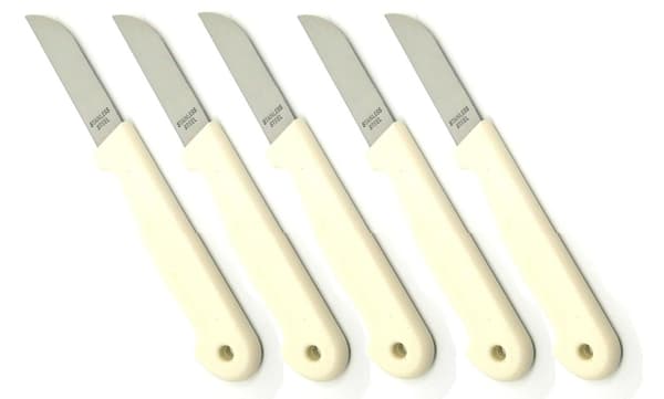 5 stk fruktkniver i rustfritt stål - kniver White white