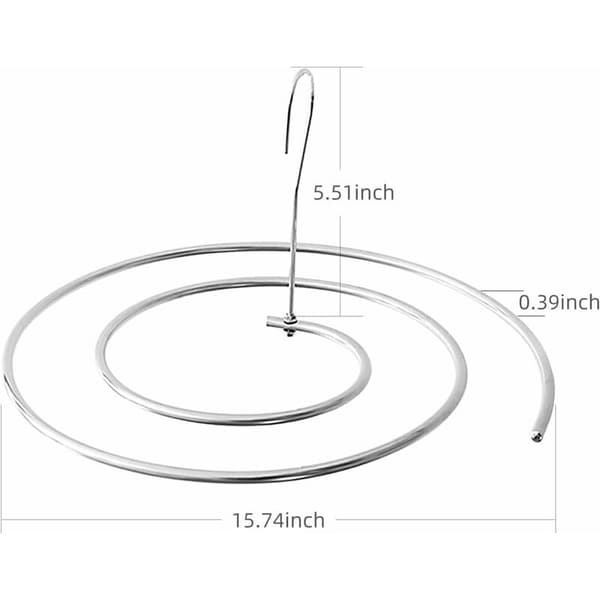 Spiralformet tørrestativ til tæpper, spiralformet tøjbøjle i rustfrit stål med pladsbesparende design, praktisk til bred anvendelse
