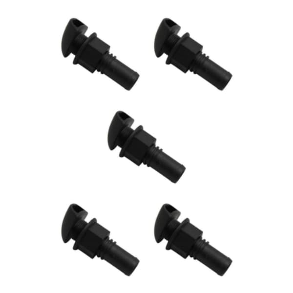 1/2/3/5 Støbt sort nylon brændstoftankventil til 5/8 slange. 5Set
