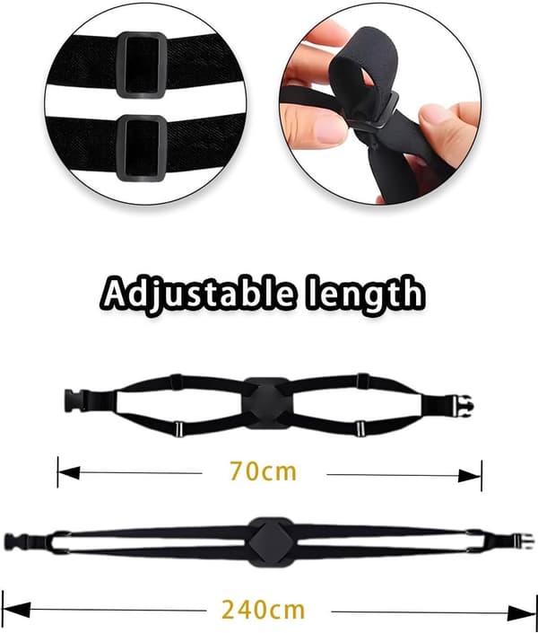 stk - Bagagestropper Kuffert Justerbar Rem Rygsæk Bungee Forbindelse Multifunktionelt Tilbehør Længde 70-240cm til Tasker, Kufferter Sort_yu