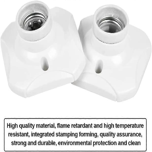 4 stk. E27 LED-pærefatning E27 lampeholder E27 fatningsholder vægmontering E27 base med beslag (AC 220-250V, hvid)
