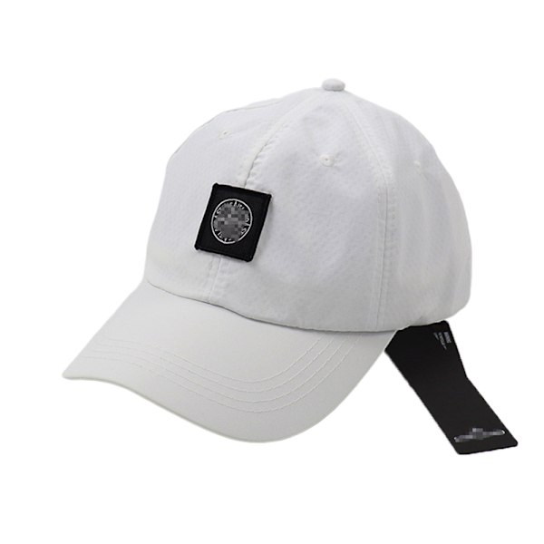 Stone Island Truckerkeps med böjd skärm för kvinnor och män, sommarhatt White