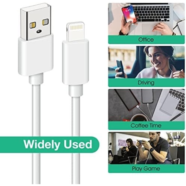 st 1m Iphone laddningskabel 3 st 2 m