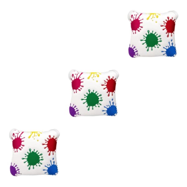 1/2/3/5 Golf Mallet Putter Hode Deksel For Golfkølle Hvit putterdeksel White putter cover 3Set