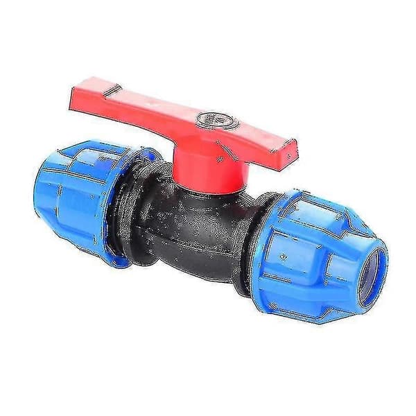Plastkugleventil til 32 mm kompressionsslange