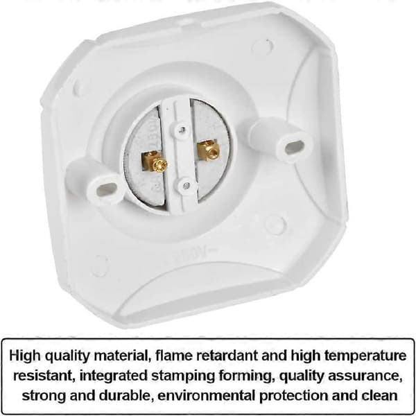 4 stk. E27 LED-pærefatning E27 lampeholder E27 fatningsholder vægmontering E27 base med beslag (AC 220-250V, hvid)