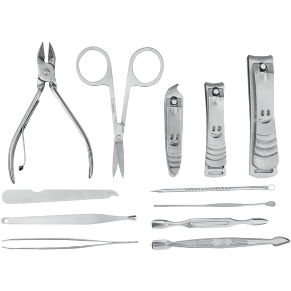 Nagelvård Manikyr Kit - 12 delar - Pedikyr Nagelklippare Nagel C