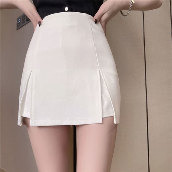 A-linje med hög midja Kjolar Culottes VIT M vit white M