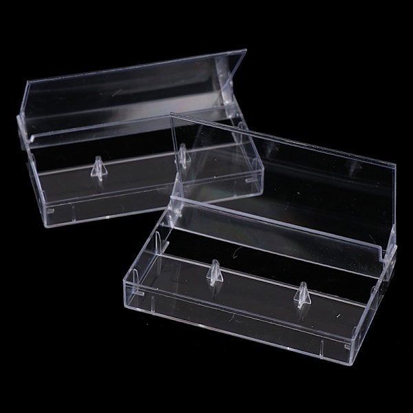 10 st inspelningskassettfodral förvaringsbox transparent D 10pcs