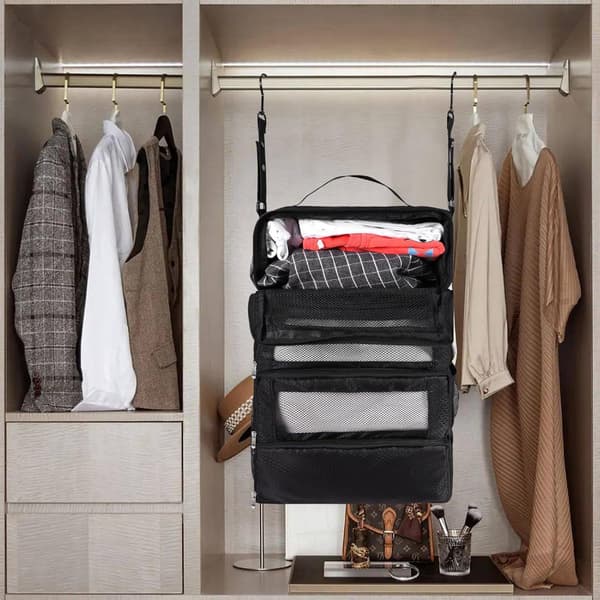 Sammenfoldelig Rejseopbevaringstaske Stor Kapacitet Organizer Sort Black 305