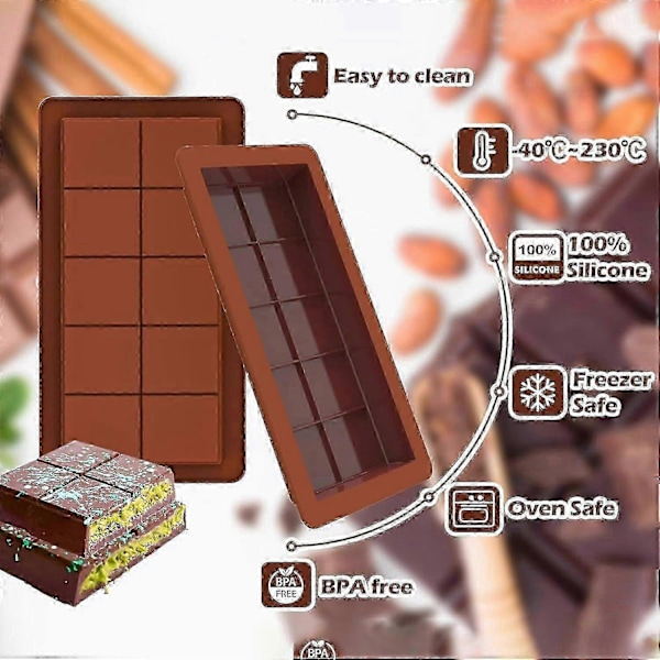 Chokladform Silikon Dubai Chokladform, Silikonformar, Djup Chokladform, Chokladkaksform för Choklad 1pcs
