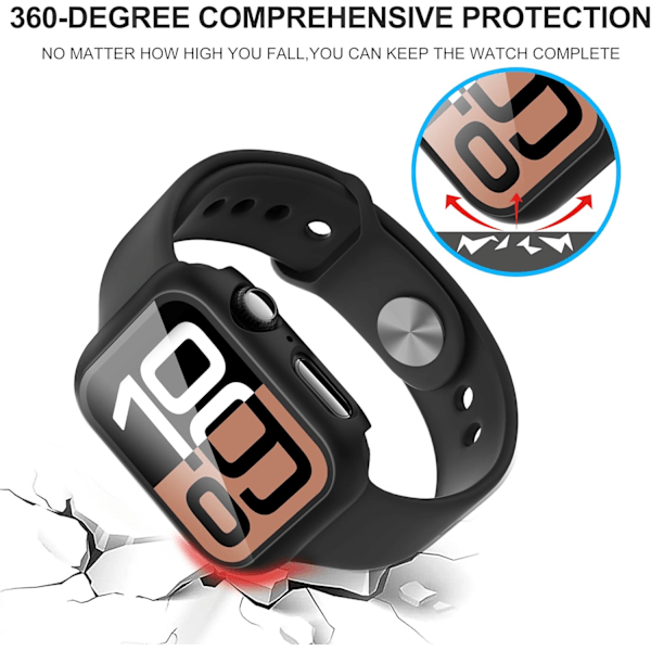 2-pack skärmskydd för Apple Watch Series 10 46 mm, Ultratunt skärmskydd i härdat glas för iWatch S