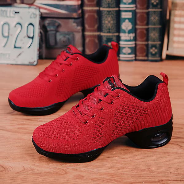 Damesko Pustende Slip-On Dansesko Sklisikre Løpesko 2G1902 Rød Red 40