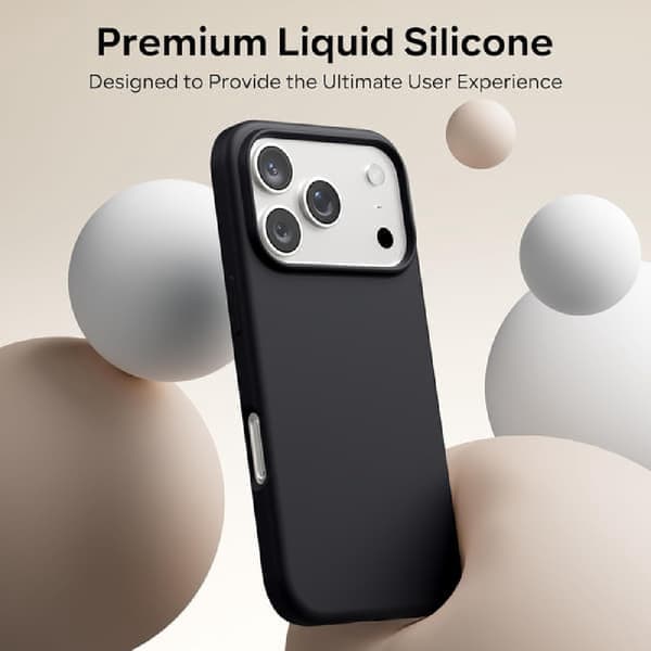 17 Pro Max Flytende Silikon Støtsikkert Deksel Kompatibel med 17 Pro Max Mykt Deksel Full Beskyttelse (Lys Grå) Lys Grå iPhone 17 Pro Max Lys grå iPhone 17 Pro Max Light grey