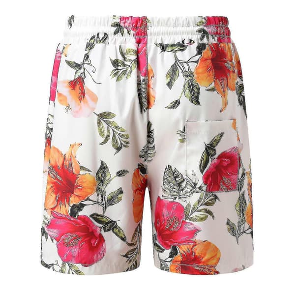 Afslappede shorts til mænd med 3D-print og elastisk talje til sommer 5xl