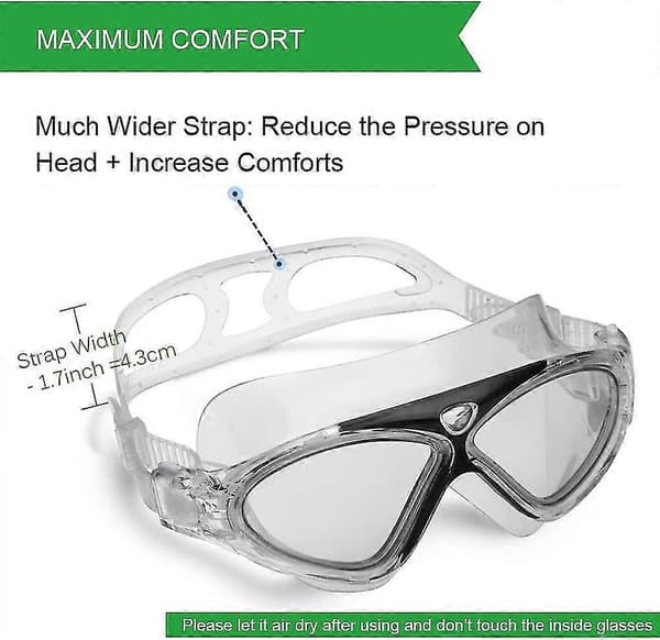 Simglasögon, vuxen Transparent Anti-dim