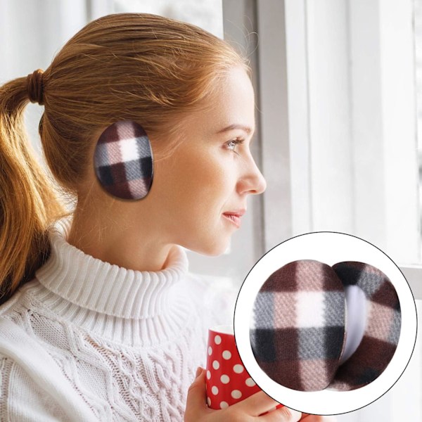 6 par Ear Muffs Bandless Fleece Öronvärmare Vinter Öronmuffar