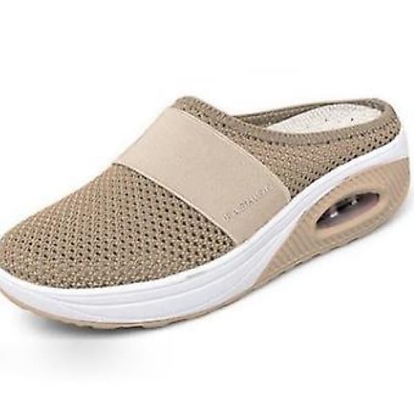 Gåsko Åndbare Casual Mesh Slip-on Gåsko (41 Khaki)