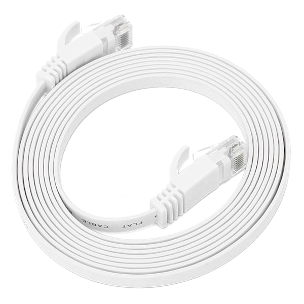 2M CAT6 Gigabit Ethernet-kabel - 8-kärnig platt tvinnad kopparnätverkskabel