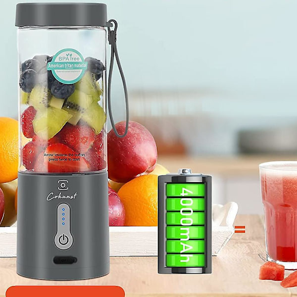 Kraftfull portabel mixer för shakes och smoothies, personlig mixer med laddning