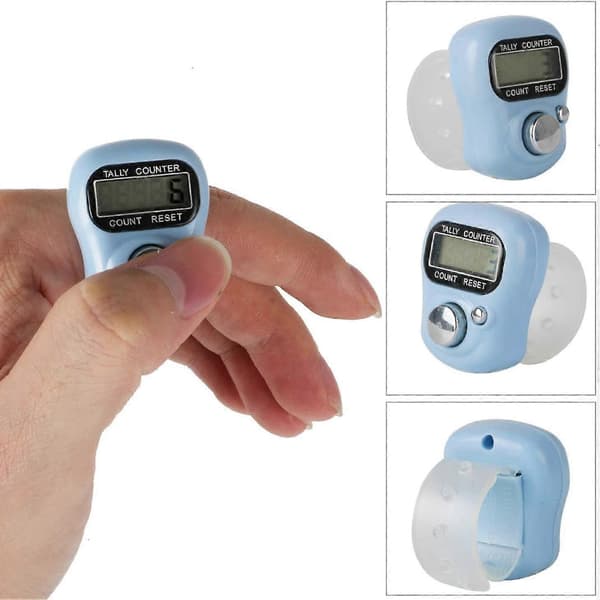 Elektronisk fingerdisk, 7-pack återställbar 5-siffrig LCD elektronisk digital display finger handräknare