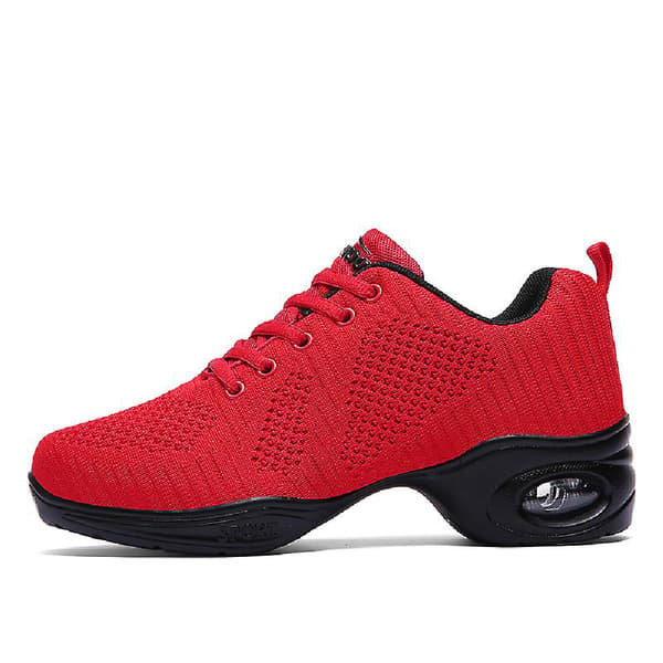 Damesko Pustende Slip-On Dansesko Sklisikre Løpesko 2G1902 Rød Red 35
