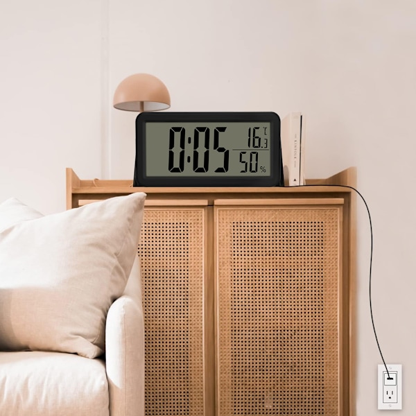 Heta erbjudanden inför påsk! LED-väggklocka, 15 cm digital väckarklocka - LED-klocka med